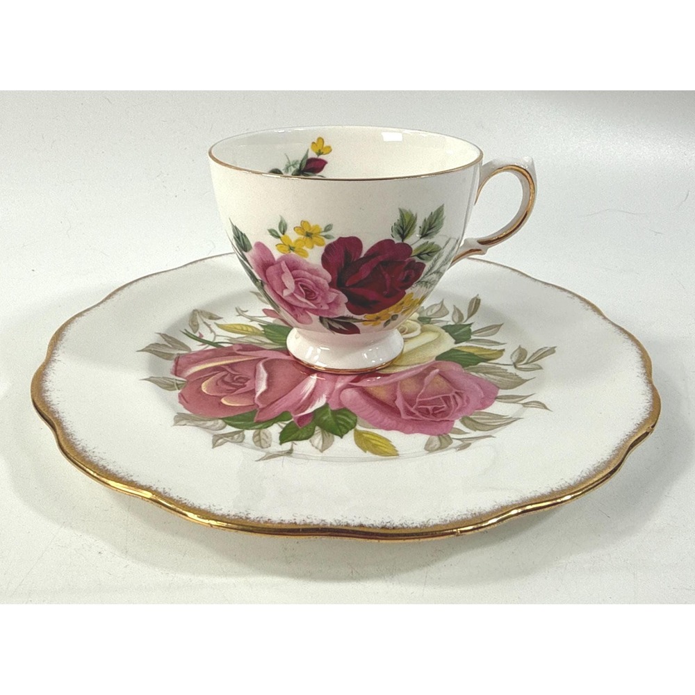 Queen Anne Roses teacup and plate